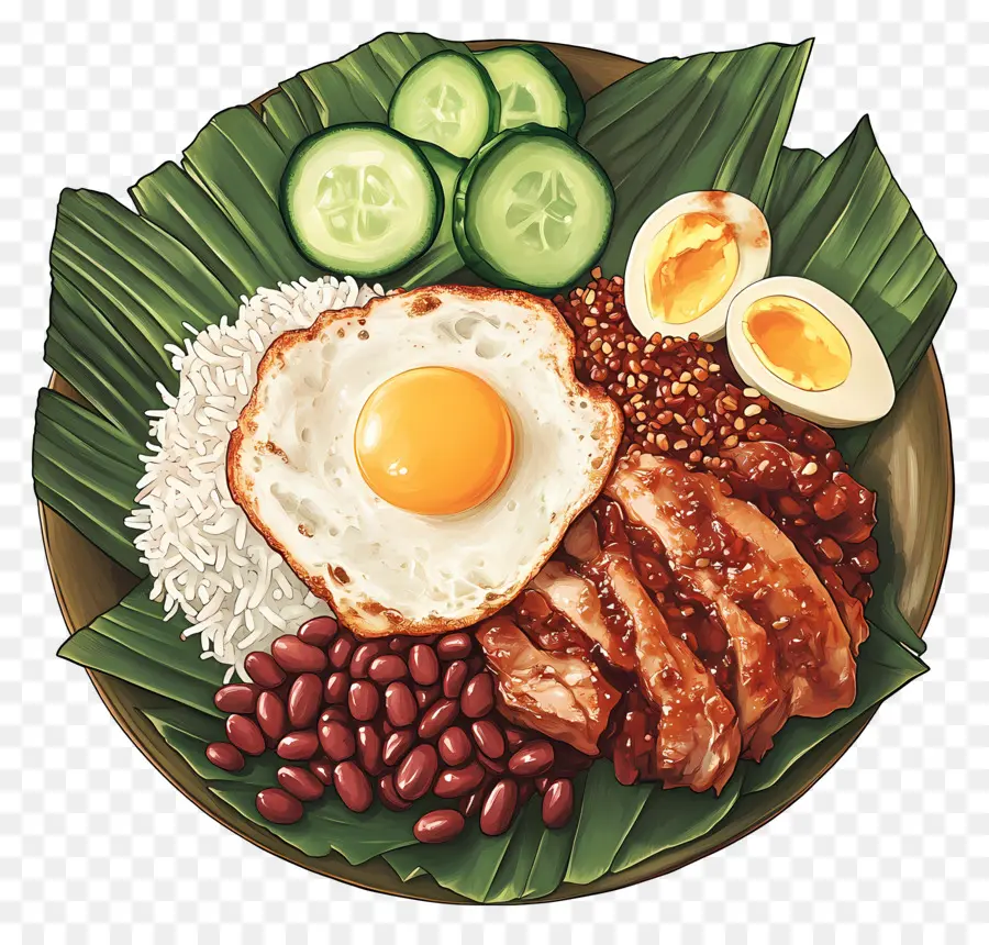 Nasi Lemak，Refeição PNG