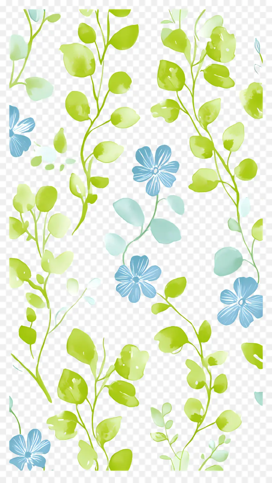 Fundo De Flor，Folhas Verdes PNG