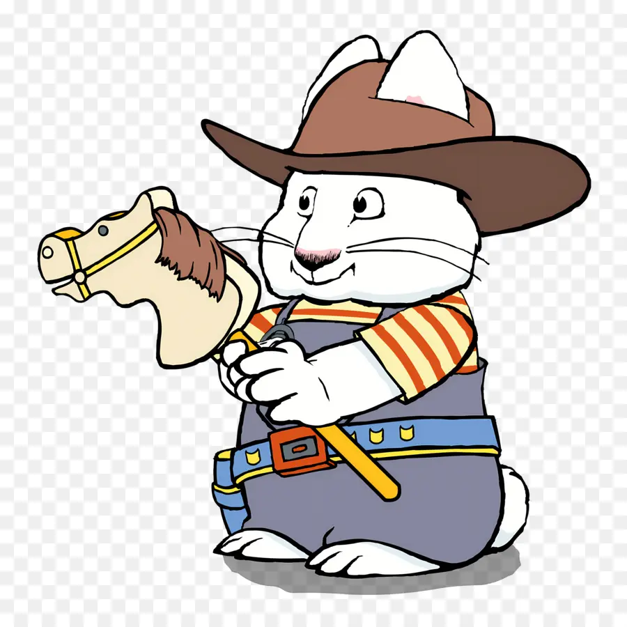 Max Rubi，Coelhinho Cowboy Branco PNG