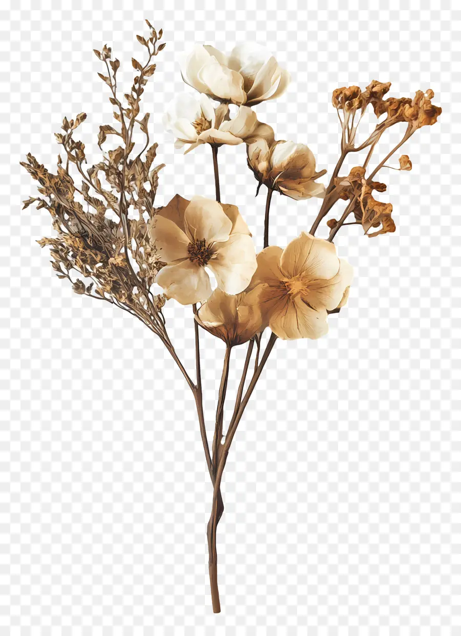 Arte Com Flores Secas，Flores Secas PNG