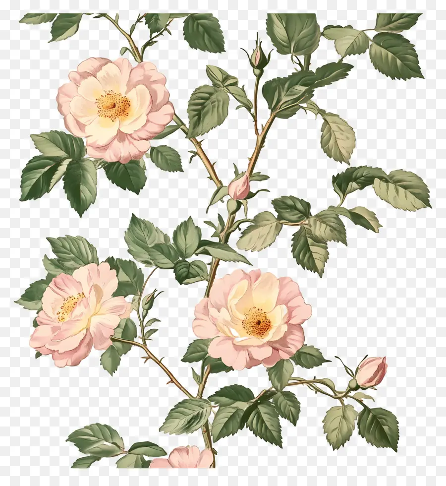 Fundo De Flor，Rosa Rosa PNG