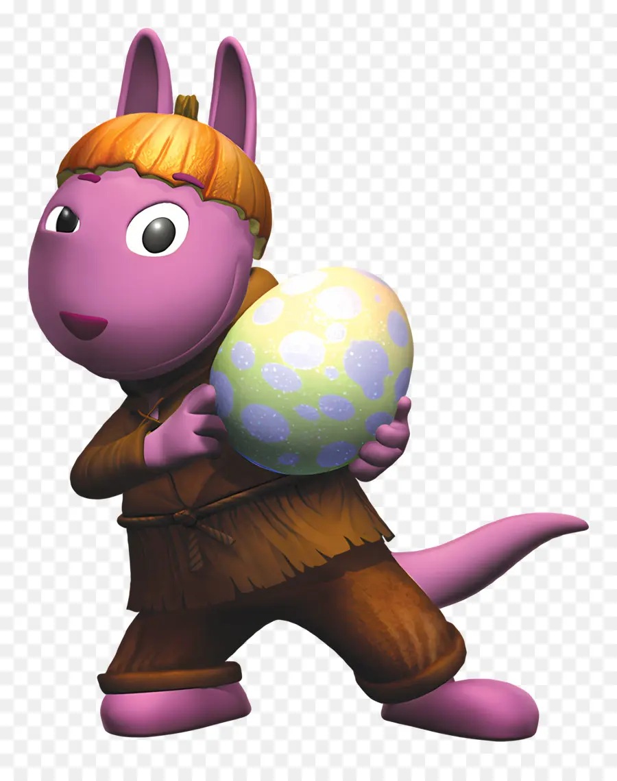 Backyardigans，Canguru Roxo Com Ovo PNG