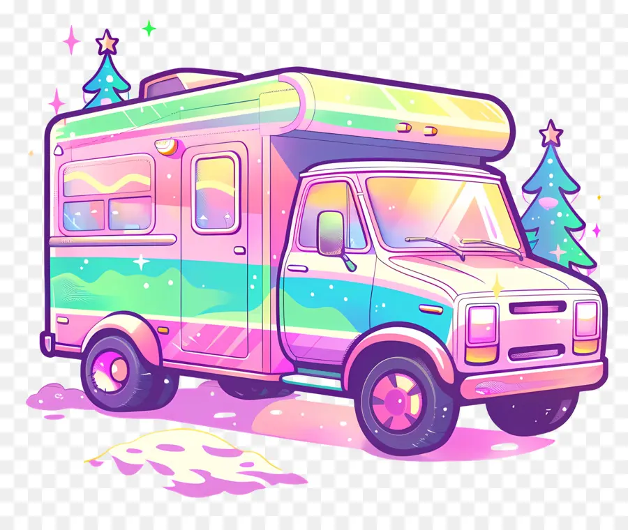 Caminhão De Natal，Trailer Colorido PNG