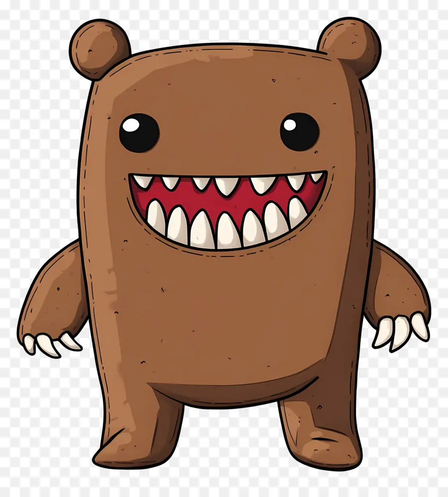 Domo Kun，Monstro Marrom PNG