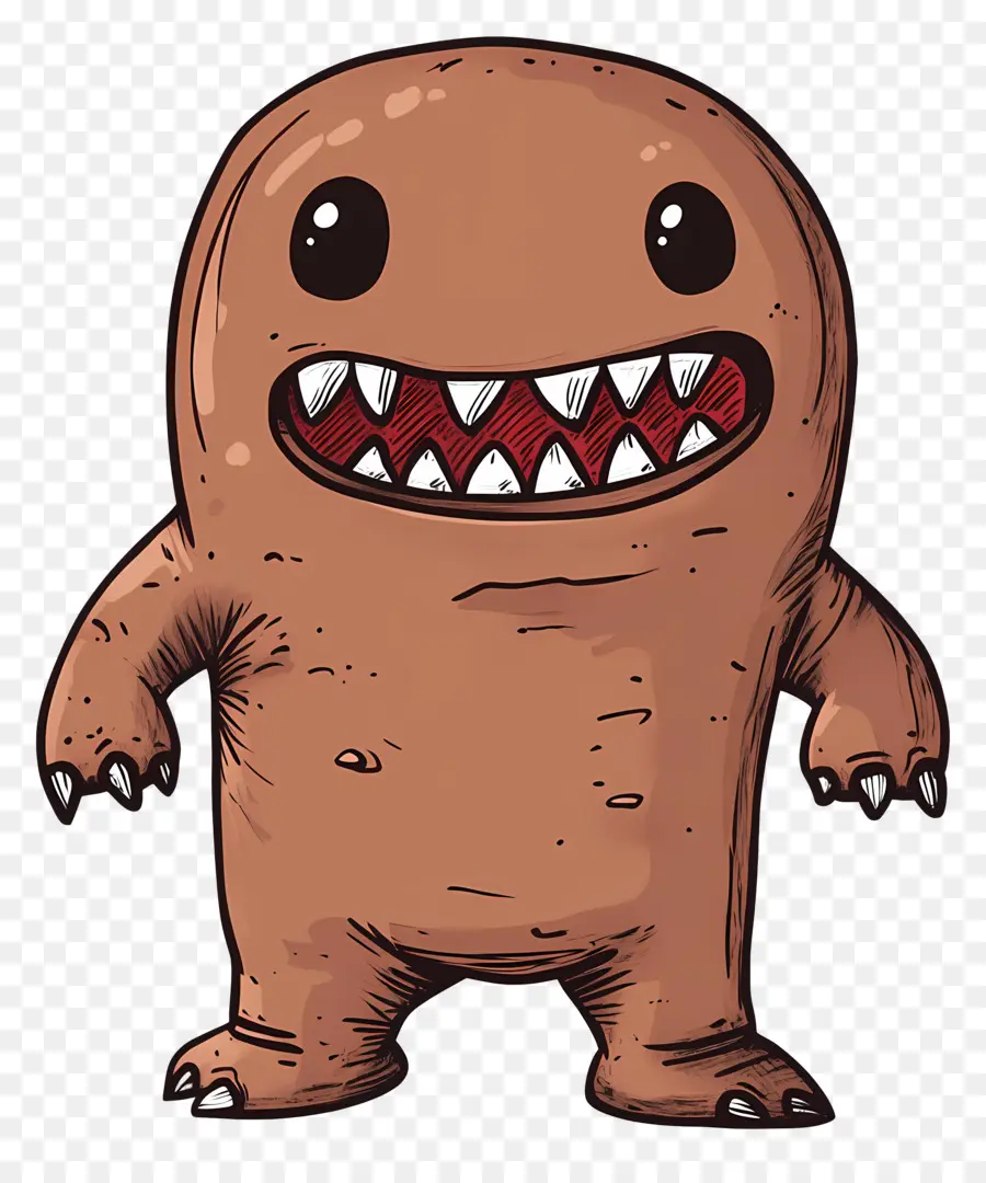 Domo Kun，Monstro Marrom PNG