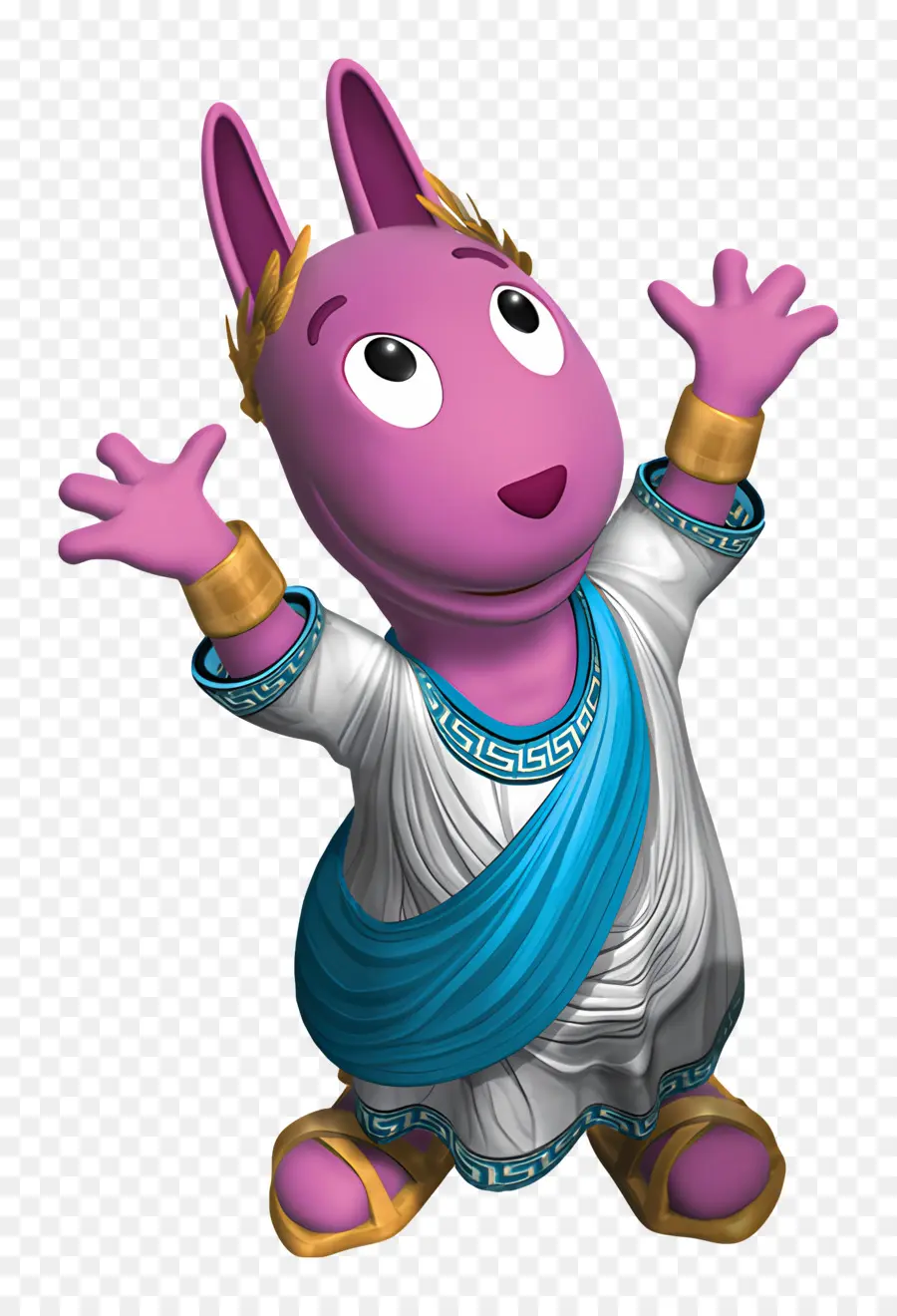 Backyardigans，Canguru Roxo Em Traje Grego PNG