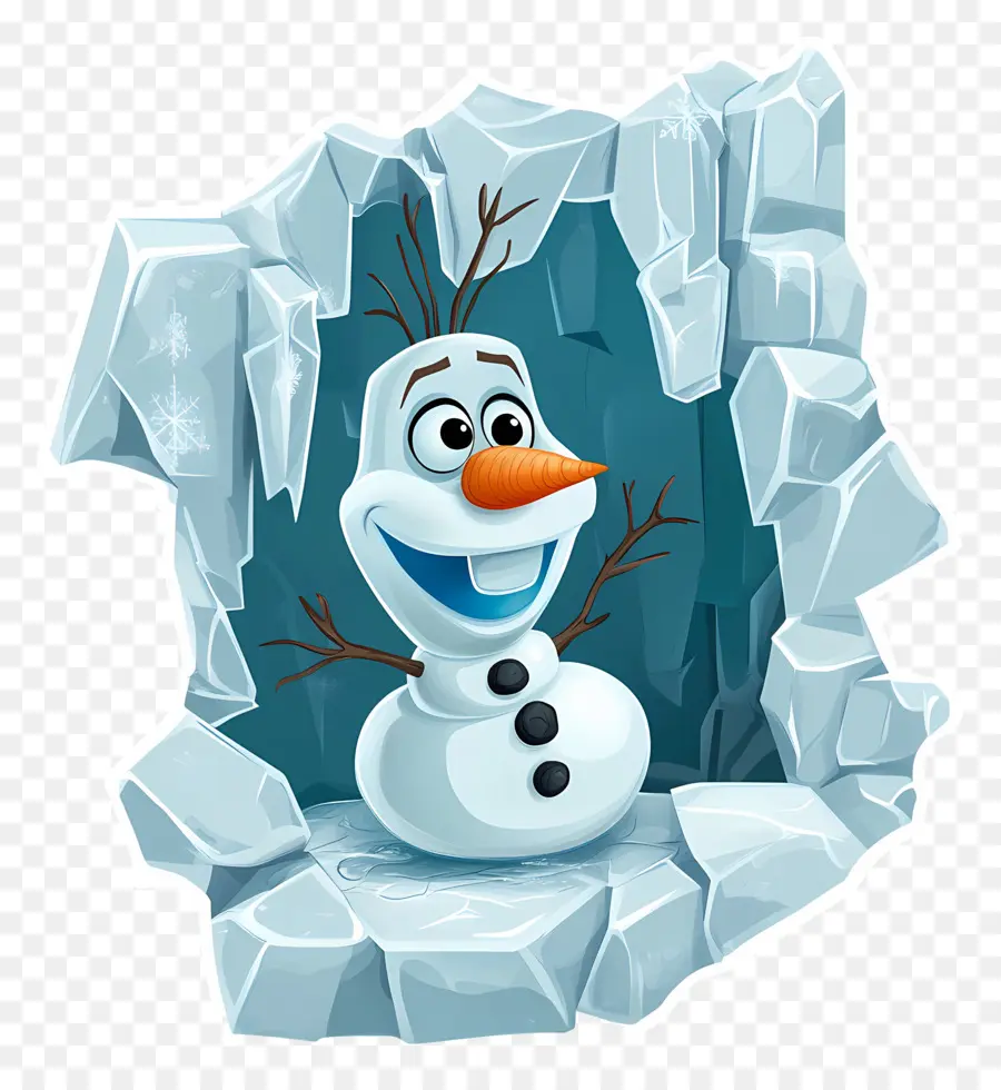 Olaf Congelado，Boneco De Neve Na Esfera De Gelo PNG