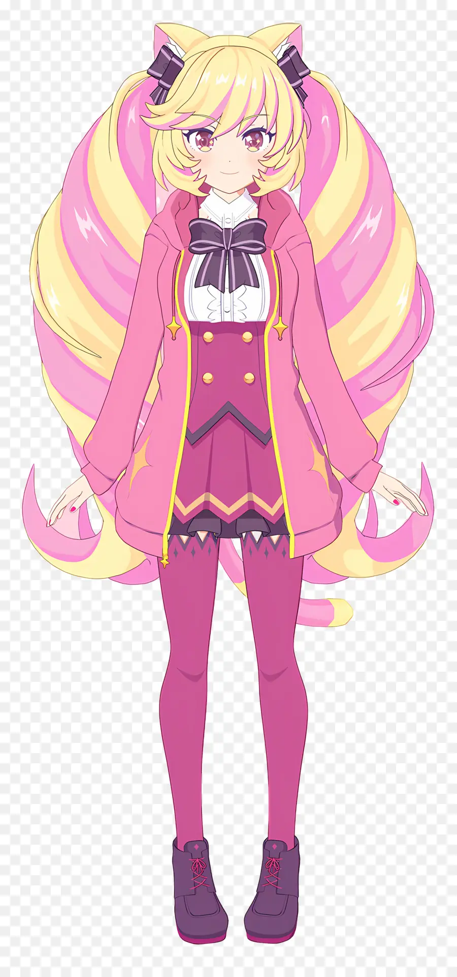 Mashimahimeko，Garota Anime Com Cabelo Rosa PNG