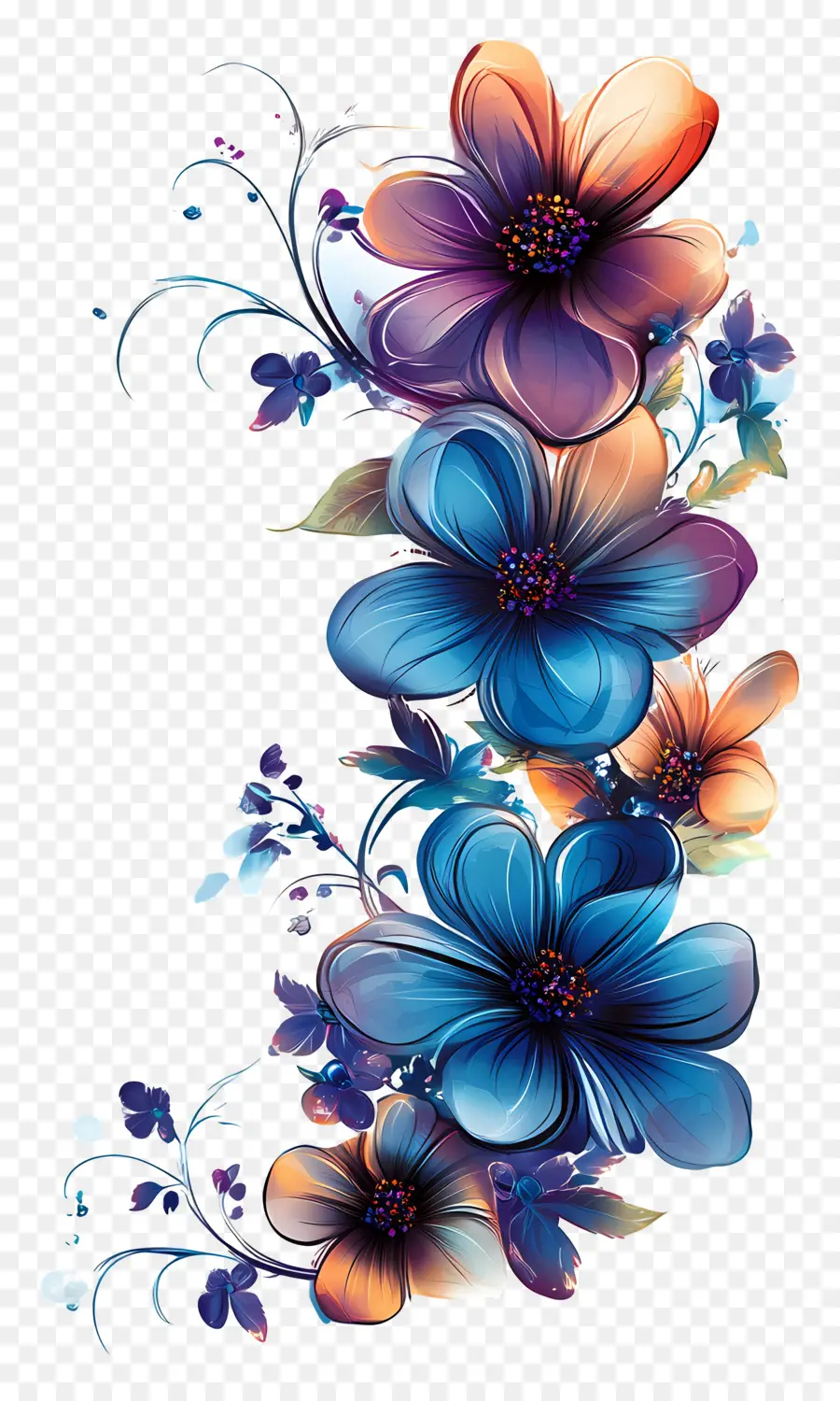 Canto Das Flores，Flores Coloridas PNG