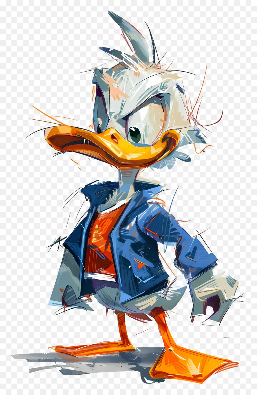 Pato Donald，Pato Com Jaqueta Azul PNG