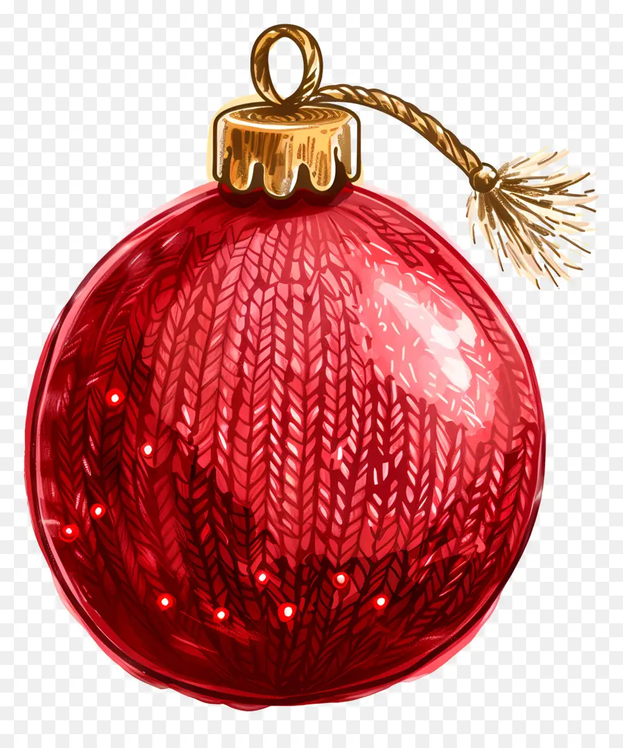 Bola De Natal，Ornamento Vermelho PNG