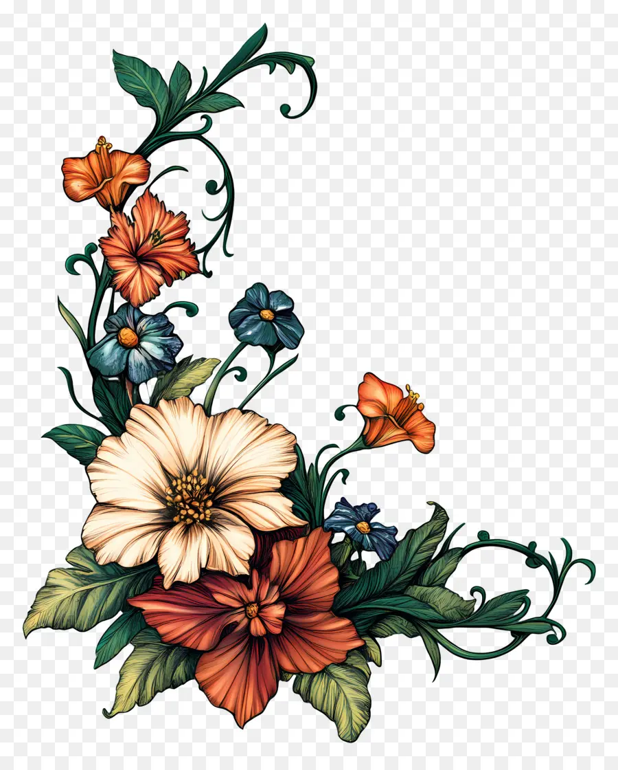 Canto Das Flores，Flores Coloridas PNG