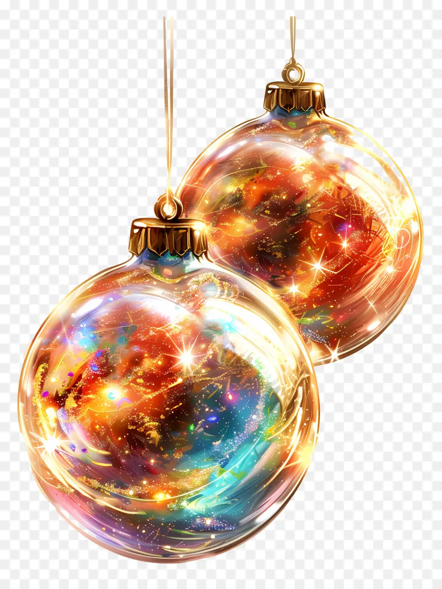 Enfeites De Bola De Vidro，Enfeites De Natal Coloridos PNG