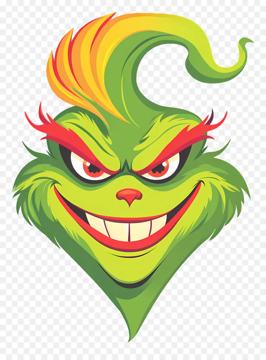 Natal Grinch，Cara De Grinch Verde PNG