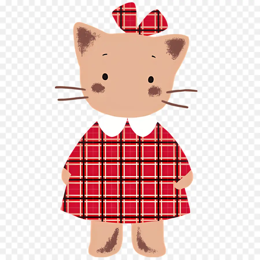 Winkipinki，Gato De Vestido Vermelho PNG