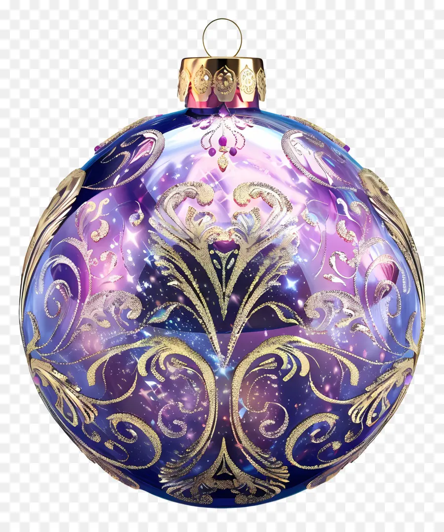 Bola De Natal，Ornamento Roxo PNG