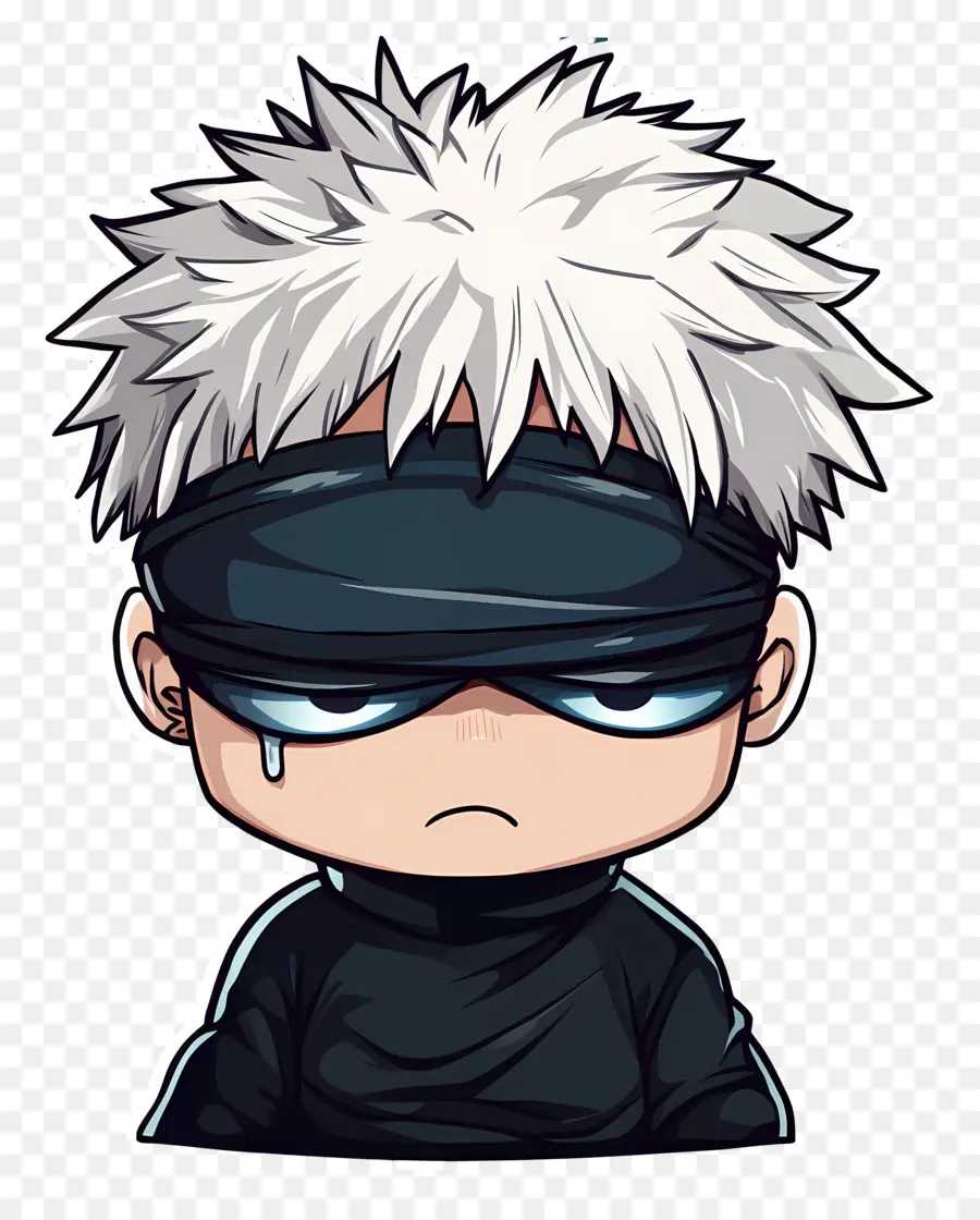 Gojo，Personagem Chibi Com Venda Nos Olhos PNG