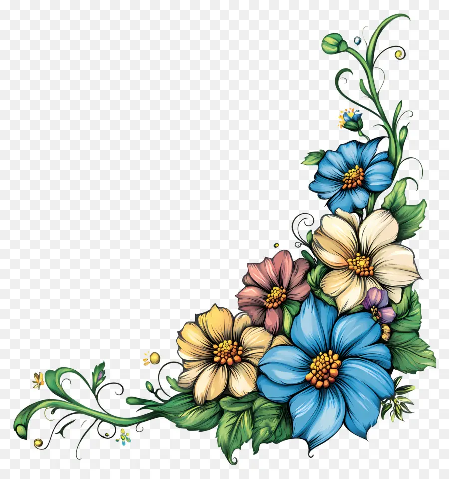 Canto Das Flores，Flores Coloridas PNG