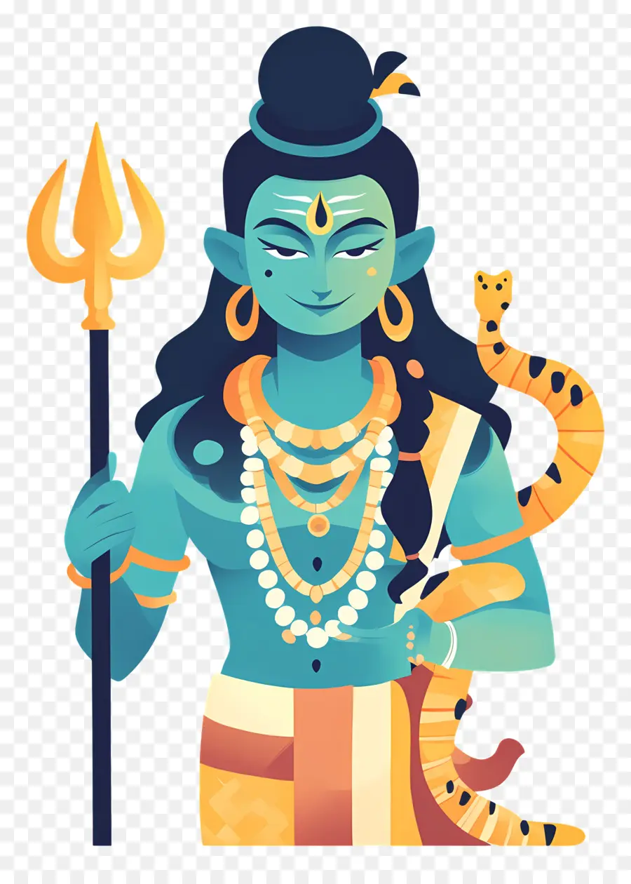 Maha Shivaratri，Divindade Azul PNG