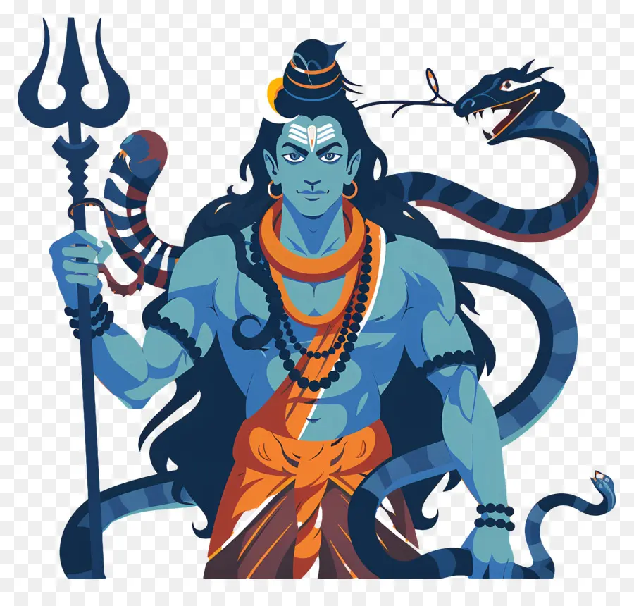 Maha Shivaratri，Divindade Azul PNG