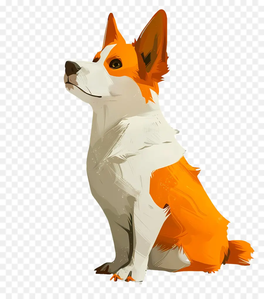 Cachorro Animado，Cachorro Laranja E Branco PNG