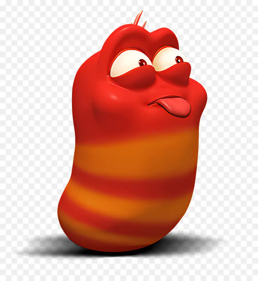 Larva，Verme Vermelho Dos Desenhos Animados PNG