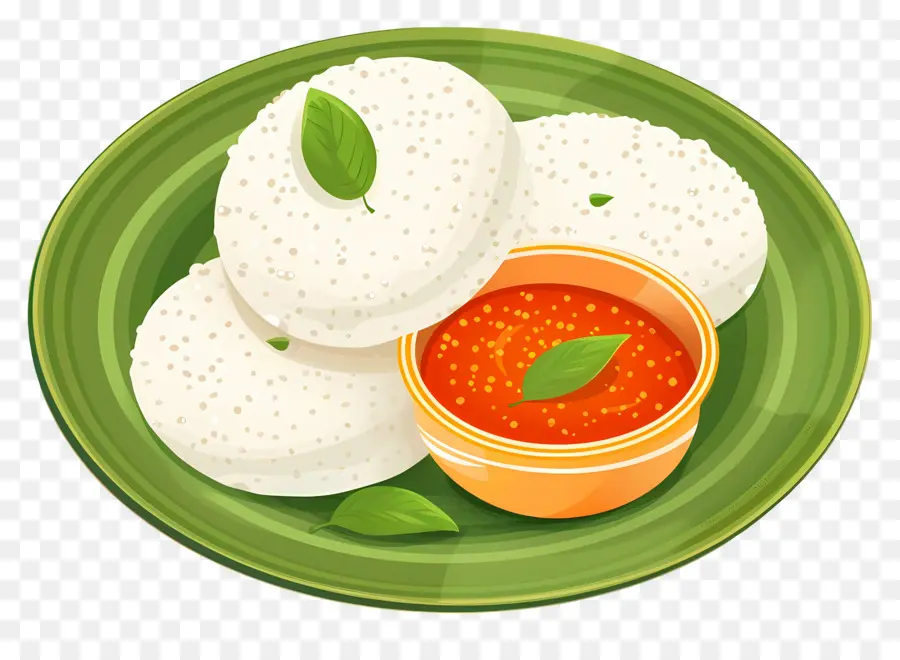 Idli，Idli Com Chutney PNG