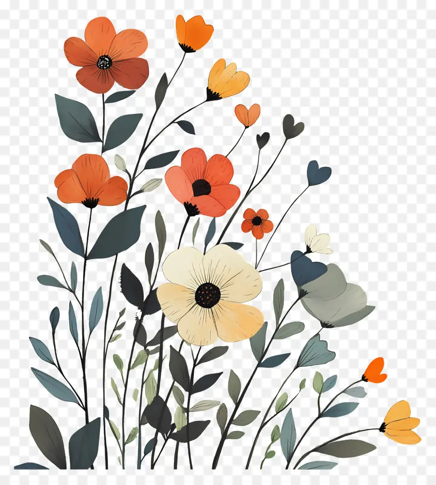 Canto Das Flores，Flores Coloridas PNG