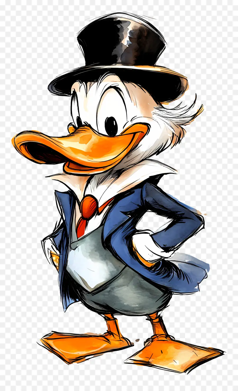 Pato Donald，Pato De Terno PNG