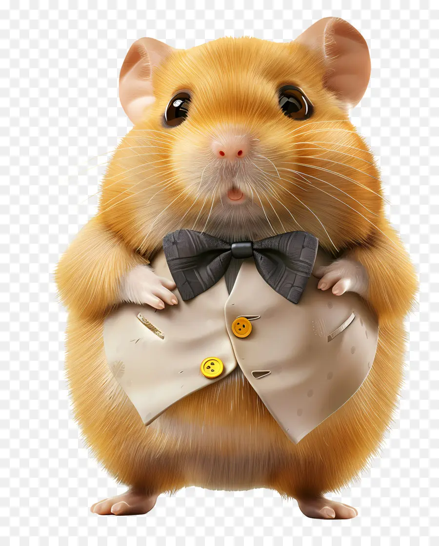 Hamster，Hamster Fofo Em Colete PNG