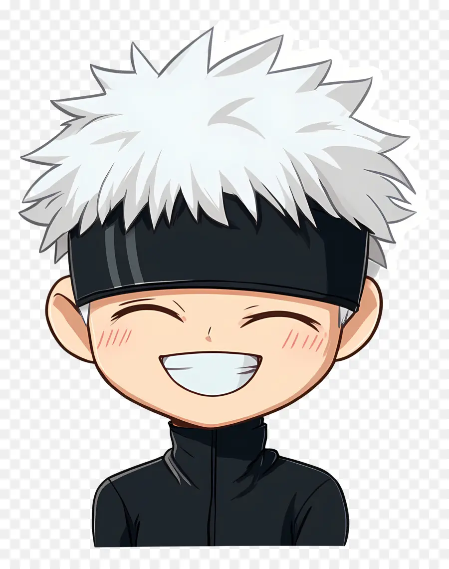 Gojo，Personagem Chibi Com Bandana PNG