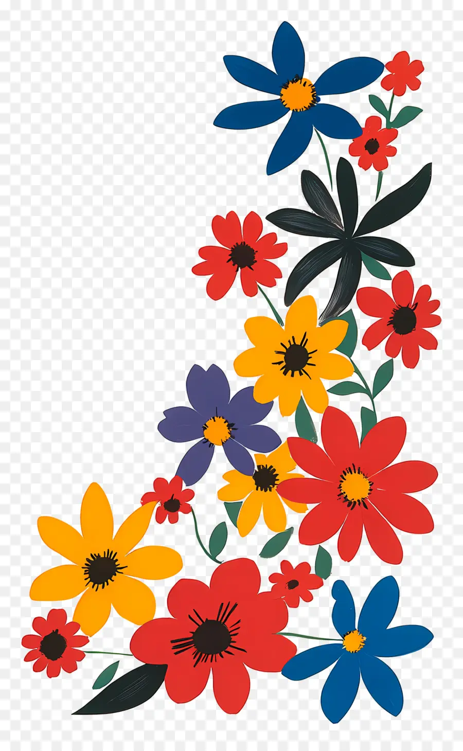 Canto Das Flores，Flores Coloridas PNG