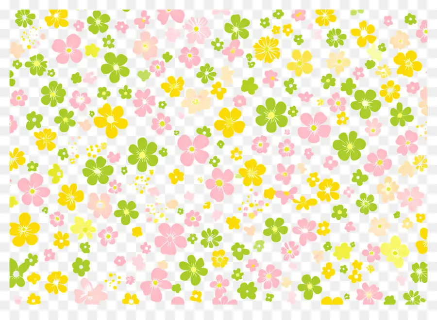 Fundo De Flor，Flores Rosa E Amarelas PNG