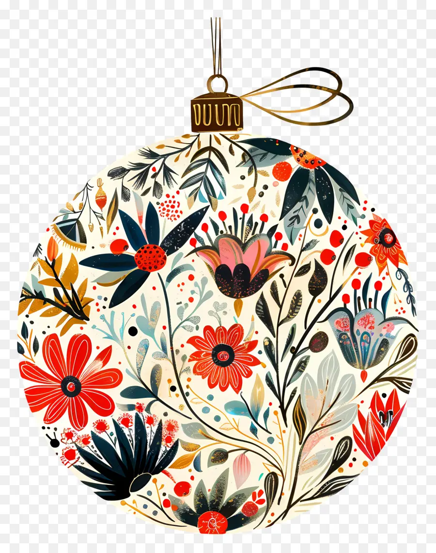 Enfeites Florais De Bola，Ornamento Floral PNG