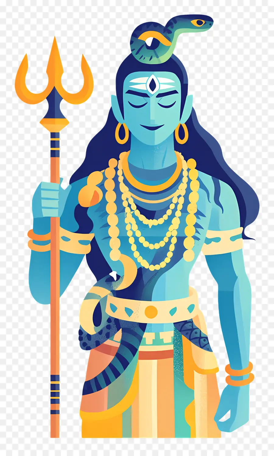 Maha Shivaratri，Divindade Azul PNG