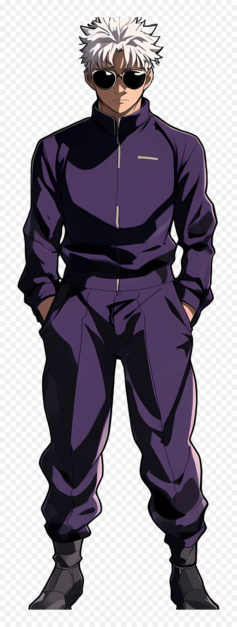 Gojo，Personagem De Anime Com Roupa Roxa PNG