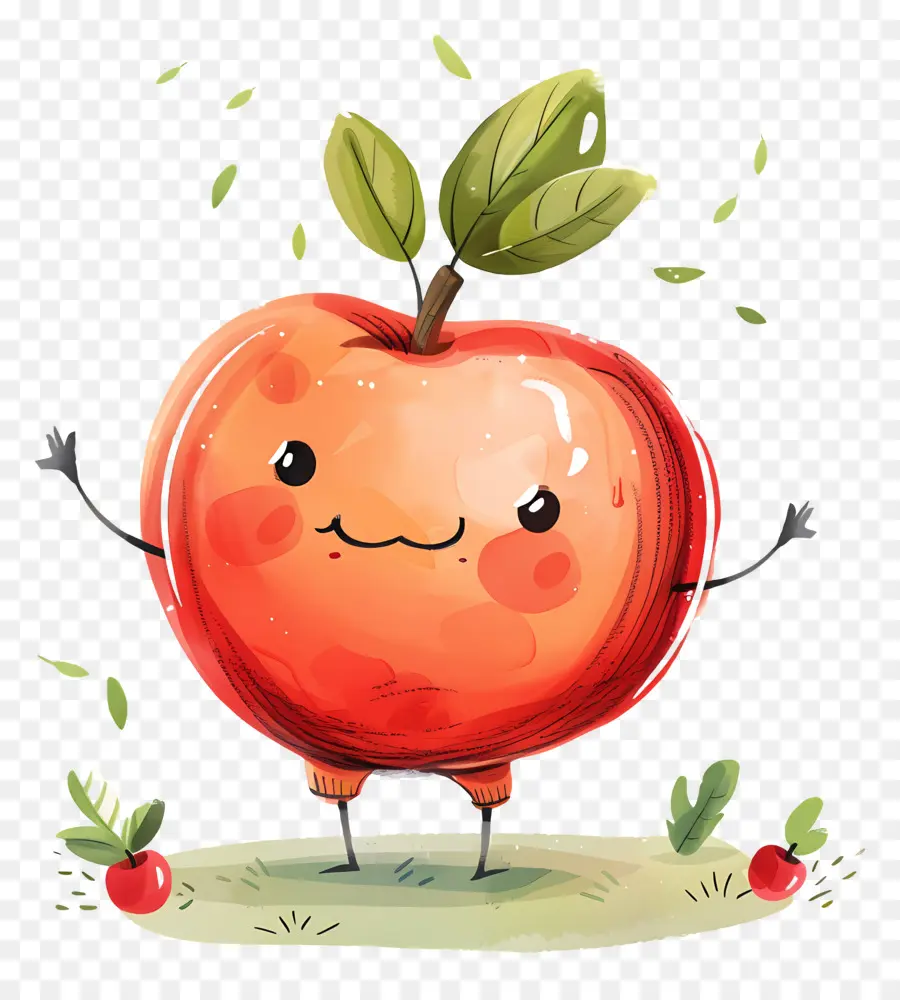 Maçã，Personagem Fofo Da Apple PNG