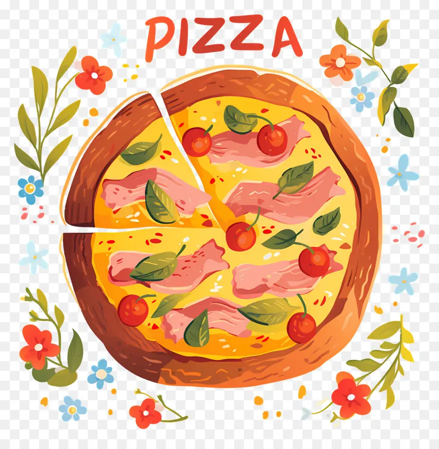 Pizza De Queijo，Pizza Com Coberturas PNG