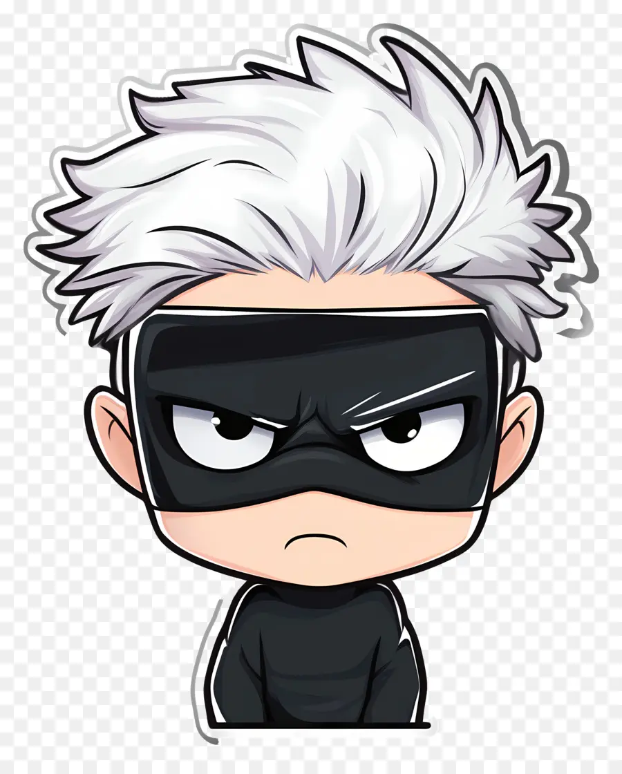 Gojo，Personagem Chibi Com Máscara PNG