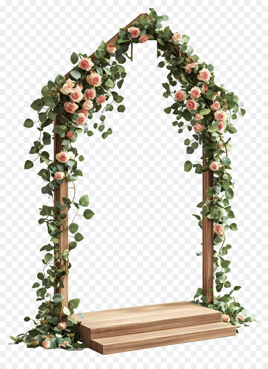 Fundo De Flor De Casamento，Arco Floral PNG