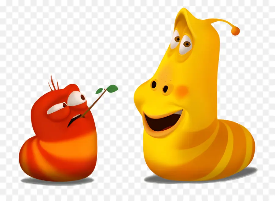 Larva，Vermes Amarelos E Vermelhos PNG