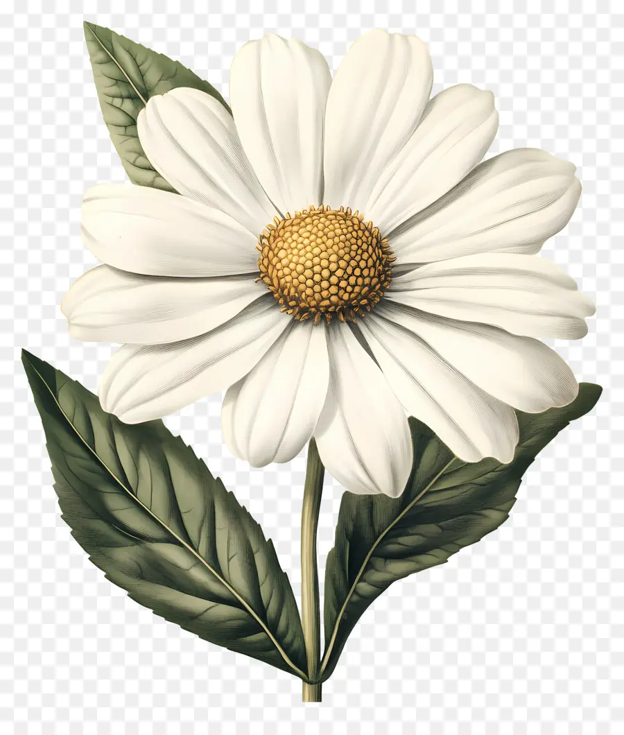 Flor Vintage，Flor Branca PNG