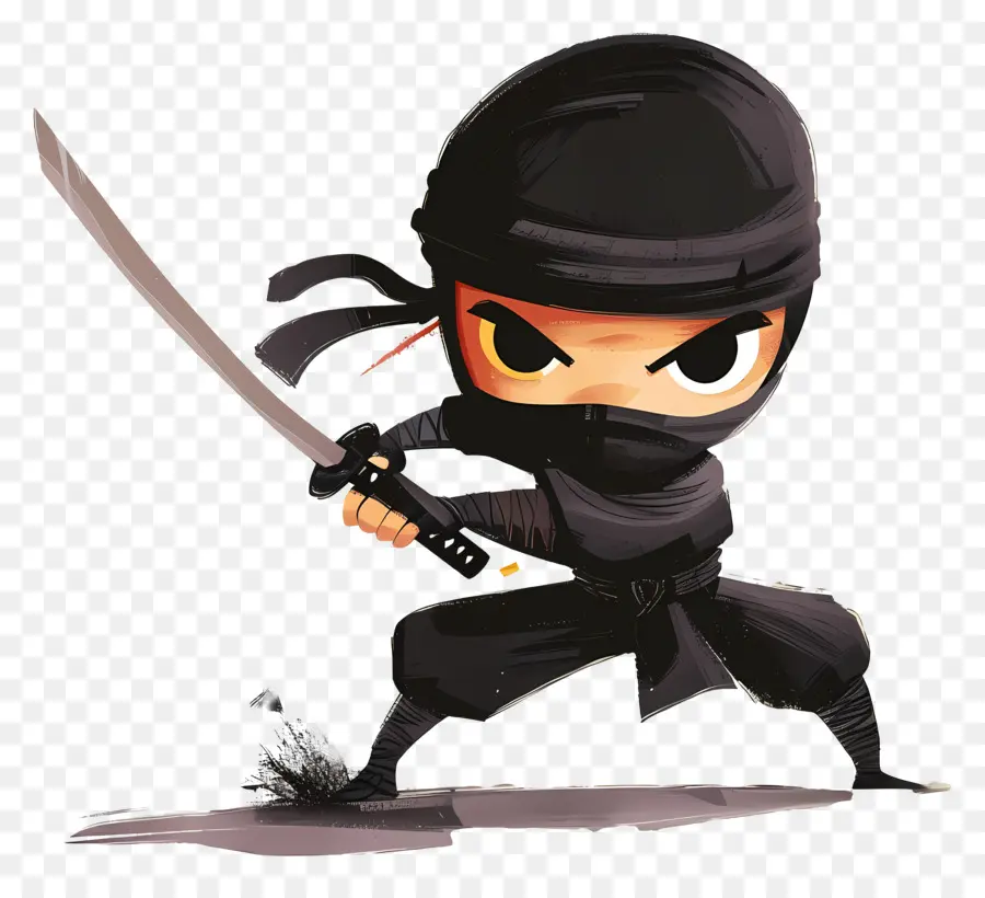 Ninja，Ninja Com Espadas Duplas PNG