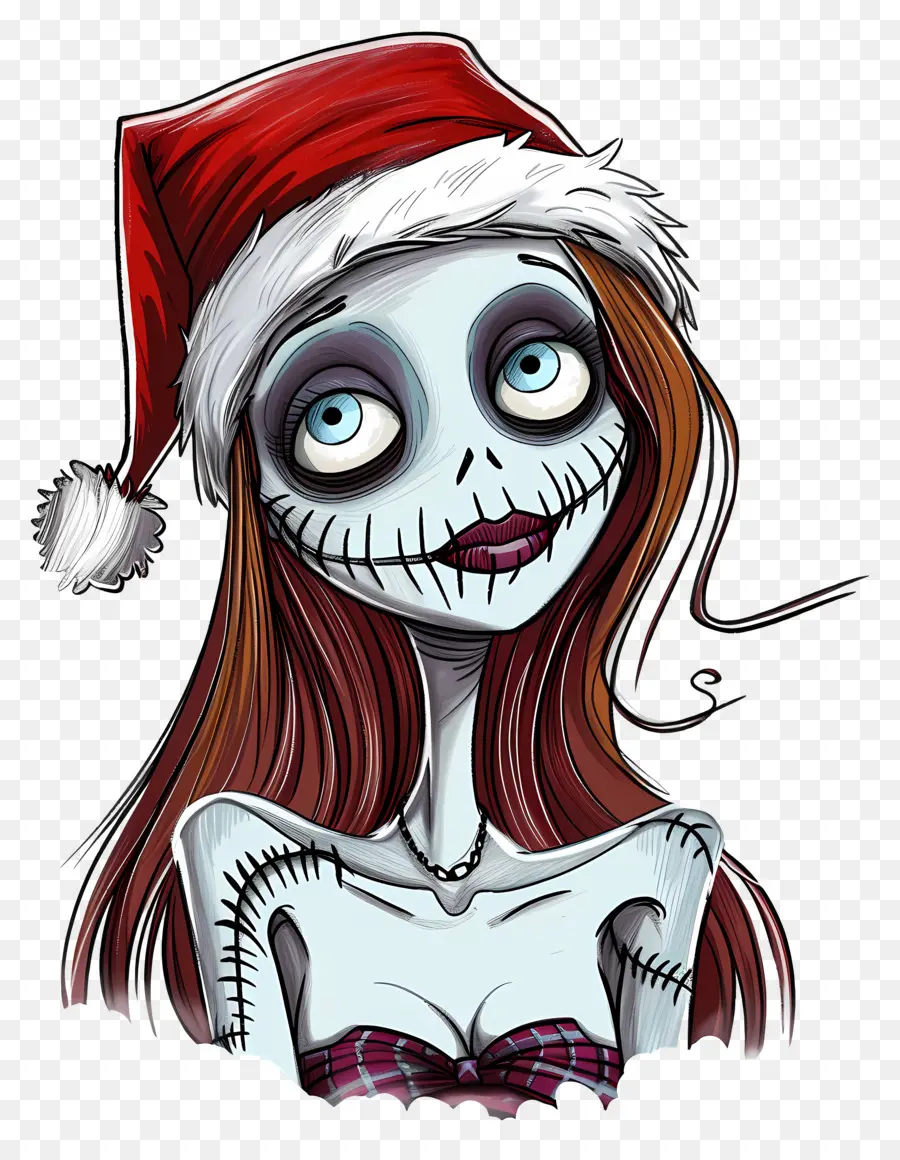 Sally，Personagem De Chapéu De Papai Noel PNG