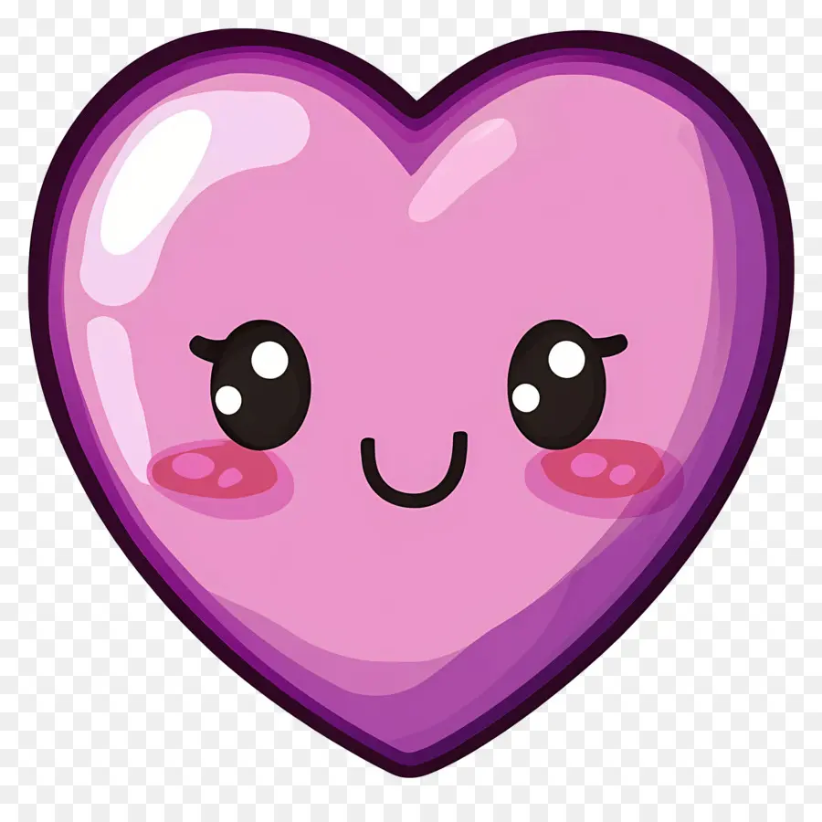 Coração Kawaii，Coração Rosa PNG