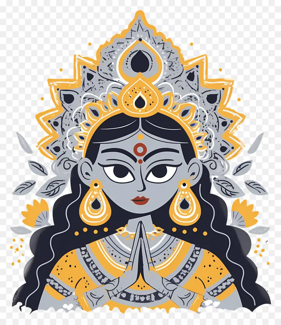 Navratri，Ilustração Da Deusa PNG