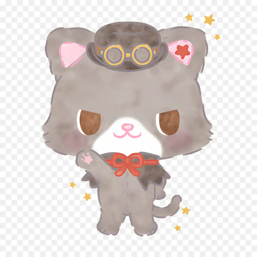 Mewkledreamy，Gato Cinza De Desenho Animado PNG