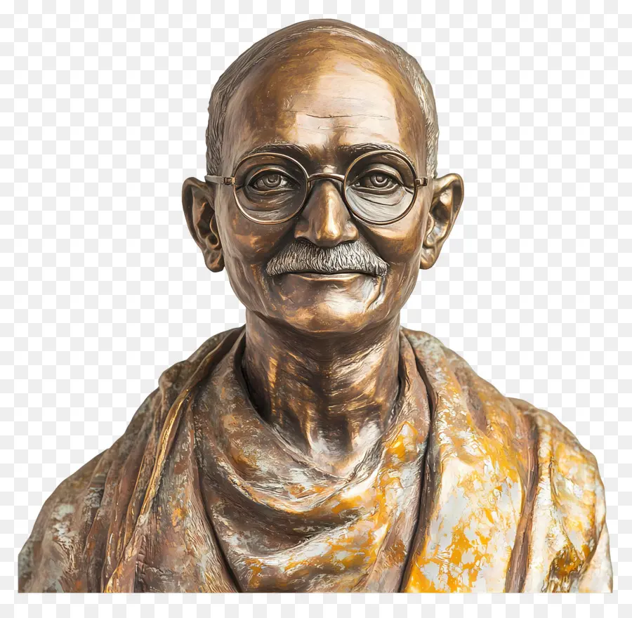 Gandhi Jayanti，Busto De Bronze PNG