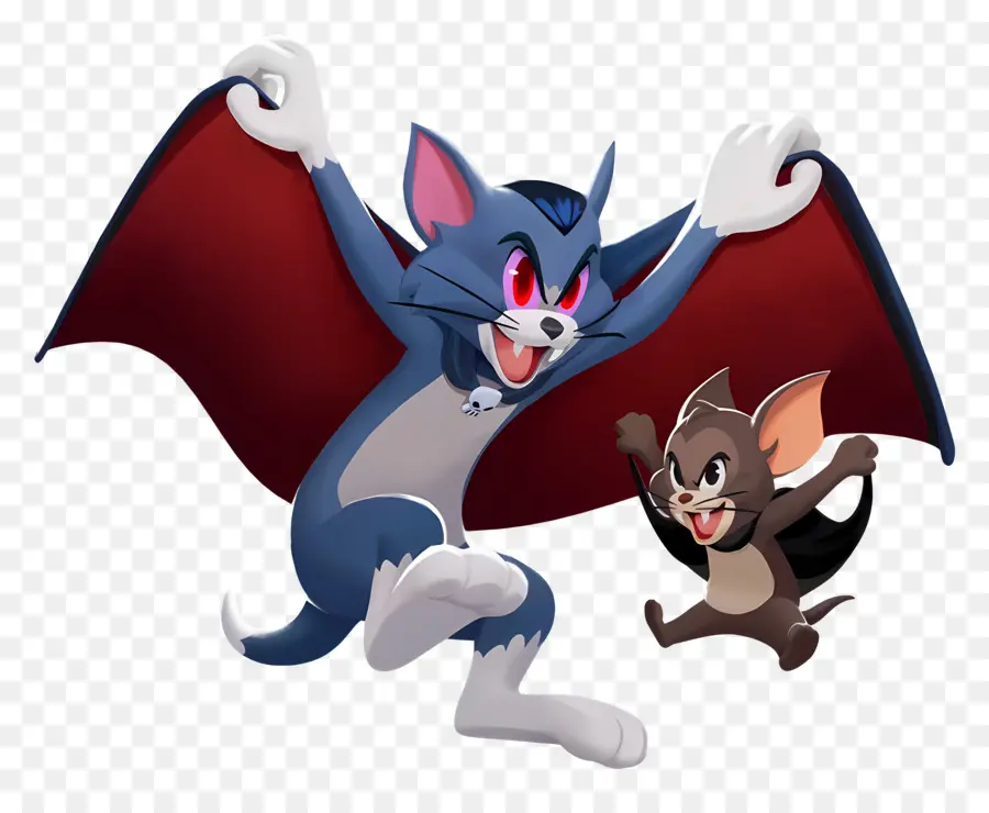 Tom E Jerry，Gato Vampiro E Rato Morcego PNG