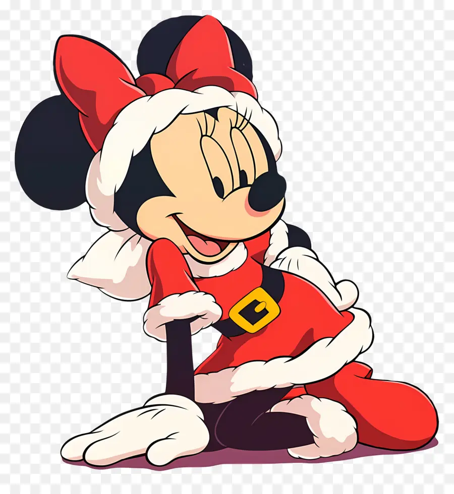 Minnie Rata，Personagem Com Roupa De Papai Noel PNG